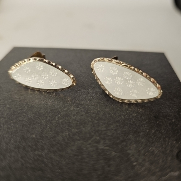 Sterling Silver and enamel clip on earrings by Hans Myrhe‎ - Picture 9 of 10